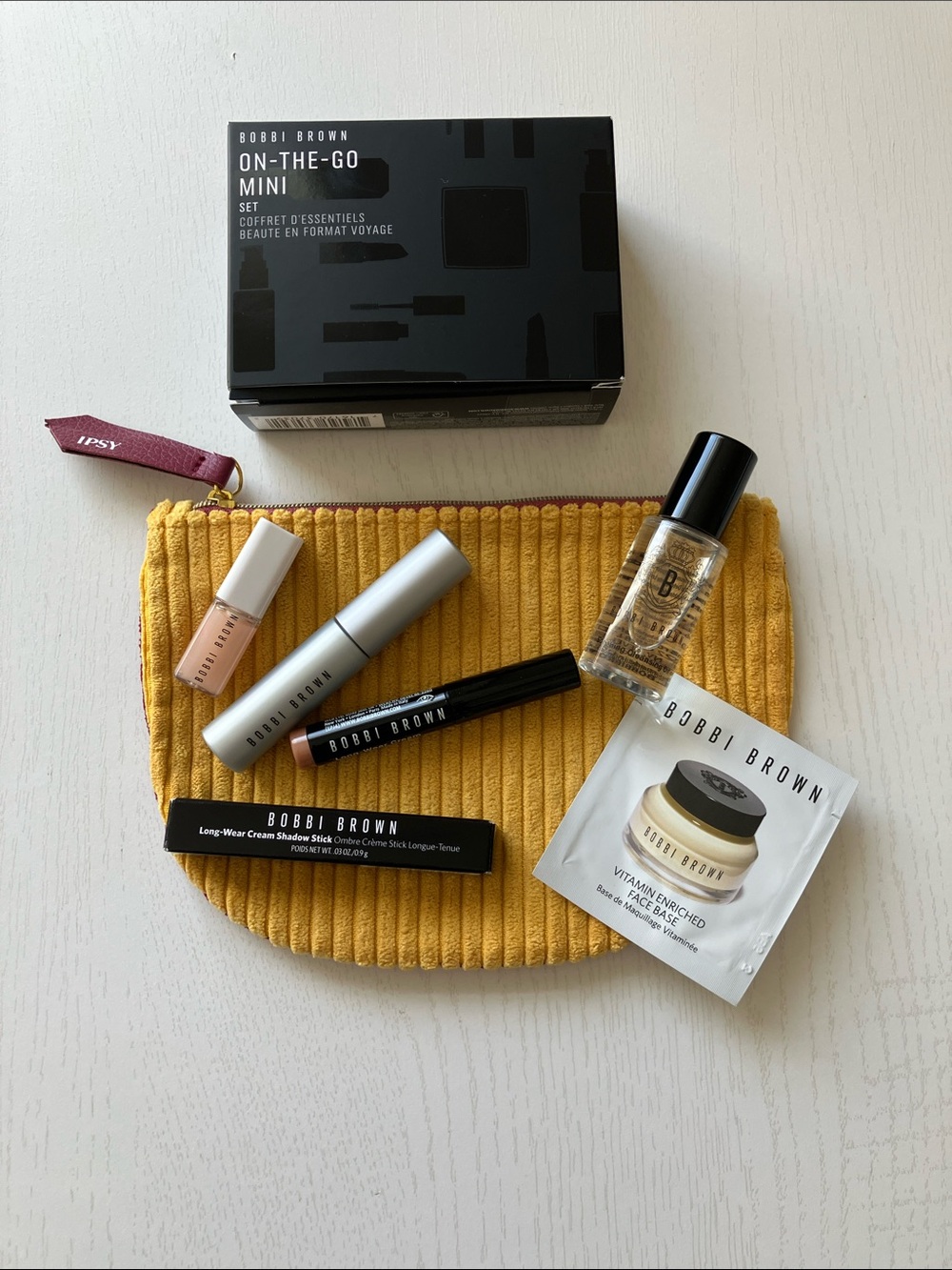 Bobbi Brown 6 Piece Travel Set + Ipsy Bag